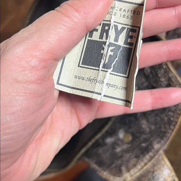 Frye Distressed Leather Shoulder Bag, Chocolate Brown - Picture 9 of 9